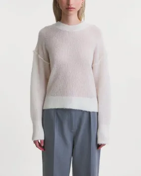 Dagmar   Sweater Brushed Alpaca Knit Offwhite 